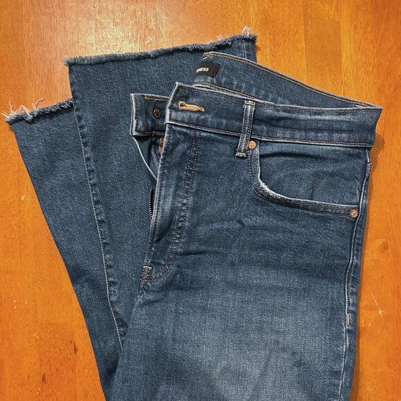 GAP Denim - Gap - Blue Jeans, Kick-Flare, Cropped with Rough Hem